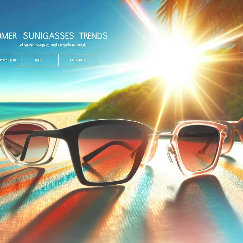 Titel: Sommerens Solbrilletendenser 2023
Beskrivelse: Opdag moderne solbriller med geometriske, retro og minimalistiske designs – avanceret UV-beskyttelse og bæredygtige materialer.