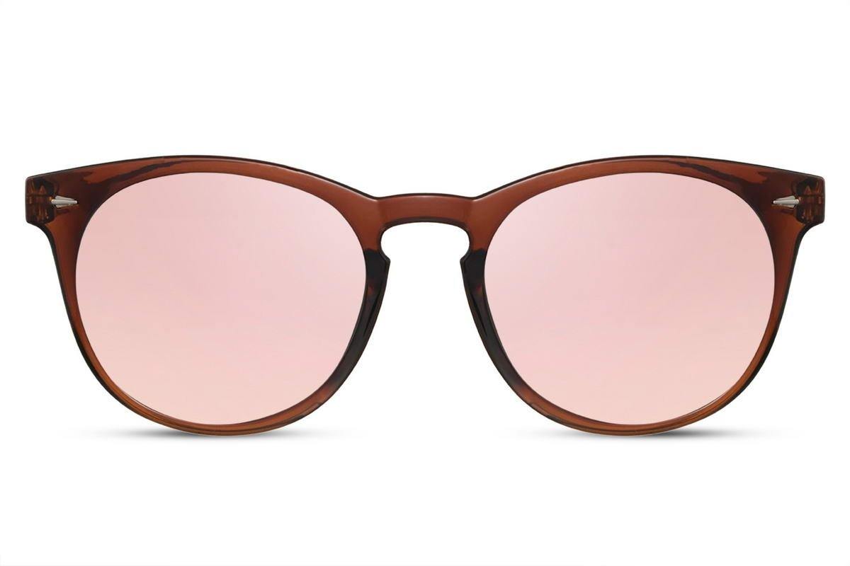Clubmaster Brown & Pink - SOLBRILLESALG