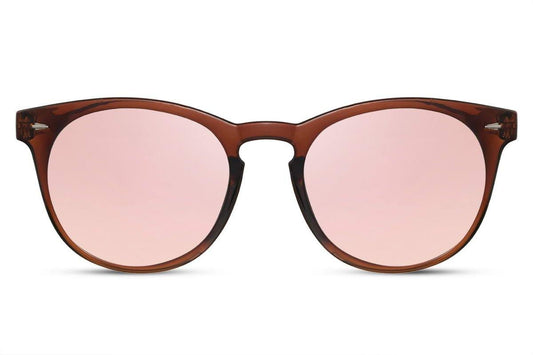 Clubmaster Brown & Pink - SOLBRILLESALG