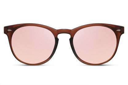 Clubmaster Brown & Pink - SOLBRILLESALG